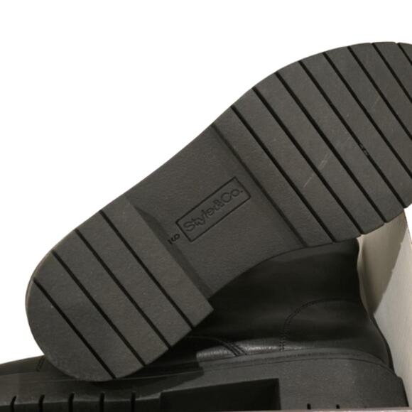 Style &  Co Zaharaa Lace up Boot in Black New Size 9 - Picture 4 of 7